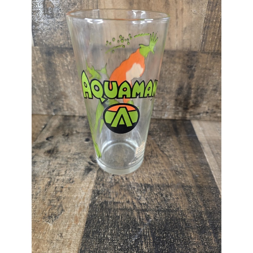 Vintage 1978 Aquaman Pepsi Collector Series Glass DC Comics Superhero Tumbler‎